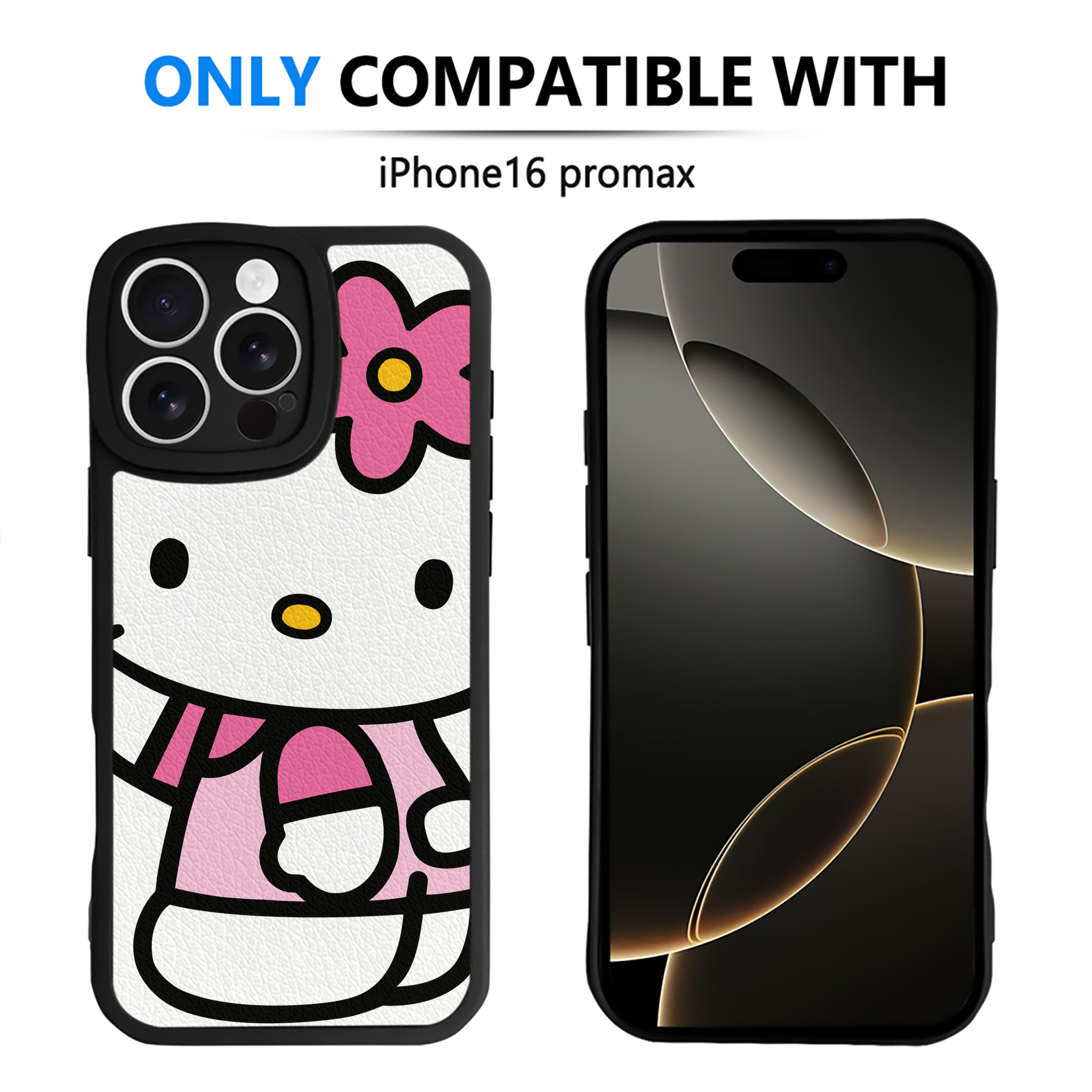 （画像用） Hello Kitty ハローキティ 【iPhone 16シリーズ対応】シリコンスマホケース（レザー調） 材質：シリコン